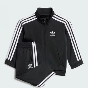 Adidas Black Jacket with White Accents